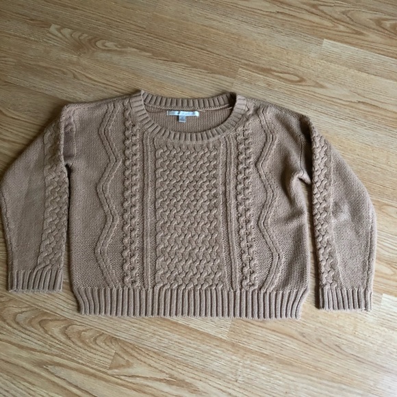 LC Lauren Conrad Sweaters - LC Lauren Conrad | Cable knit tan sweater Sz Med